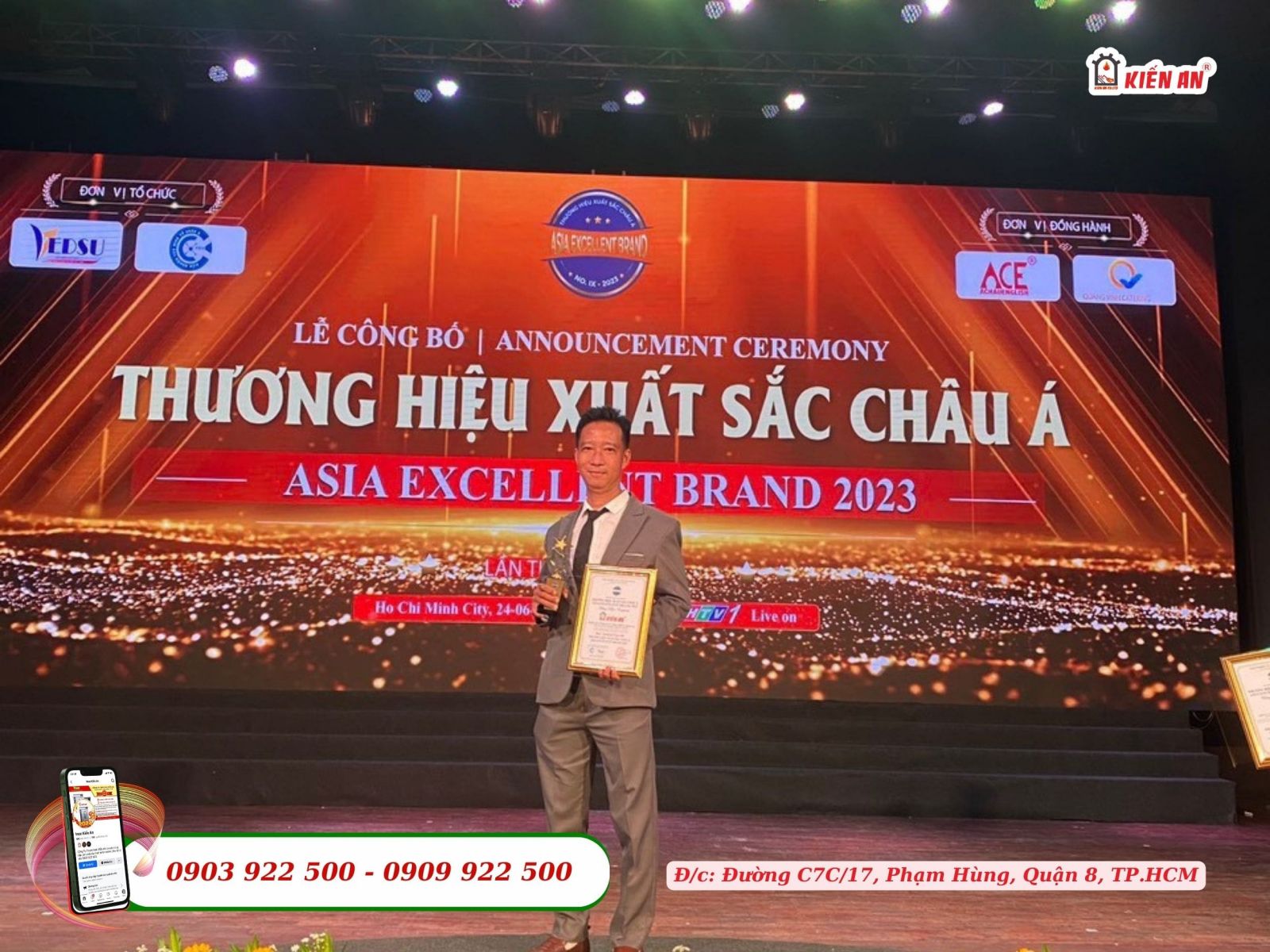 Trong năm 2023 vinh dự đạt “Top 100 thương hiệu xuất sắc nhất Châu Á năm 2023”